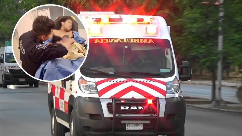 Paramédicos de Kanasín atienden a mujer que dio a luz en un mototaxi
