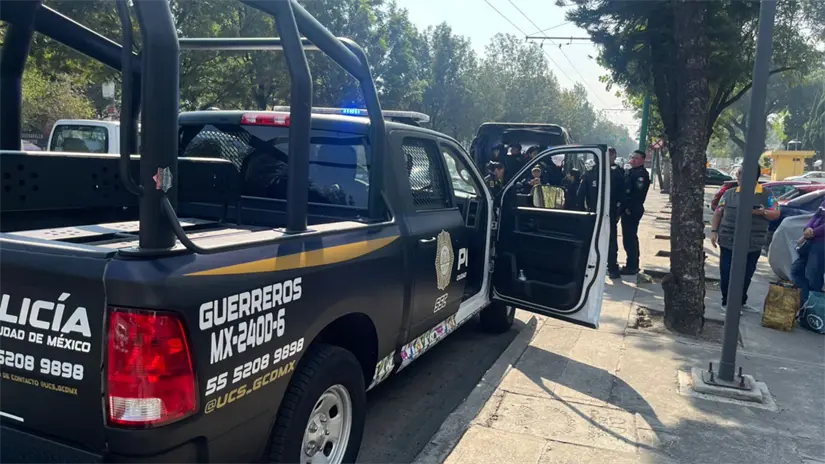 Paseo de la Reforma donde hubo tres detenidos y cuatro policías lesionados en la CDMX. Foto: Luis Antonio Alfaro 