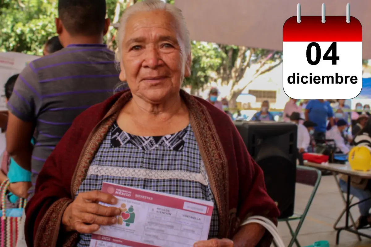 Pensión Bienestar: ¿Qué adultos mayores se registran hoy 4 de diciembre de 2025? Foto: Gobierno de México | caledario.website | Canva