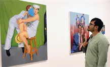 La Estudiante de Praga, exposición del pintor yucateco Manuel Mathar, es inaugurada en el Teatro Peón Contreras