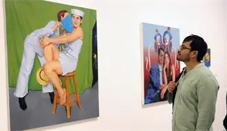 La Estudiante de Praga, exposición del pintor yucateco Manuel Mathar, es inaugurada en el Teatro Peón Contreras