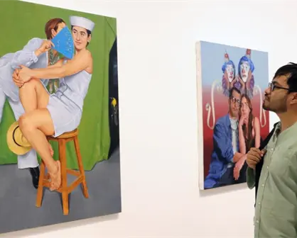 La Estudiante de Praga, exposición del pintor yucateco Manuel Mathar, es inaugurada en el Teatro Peón Contreras