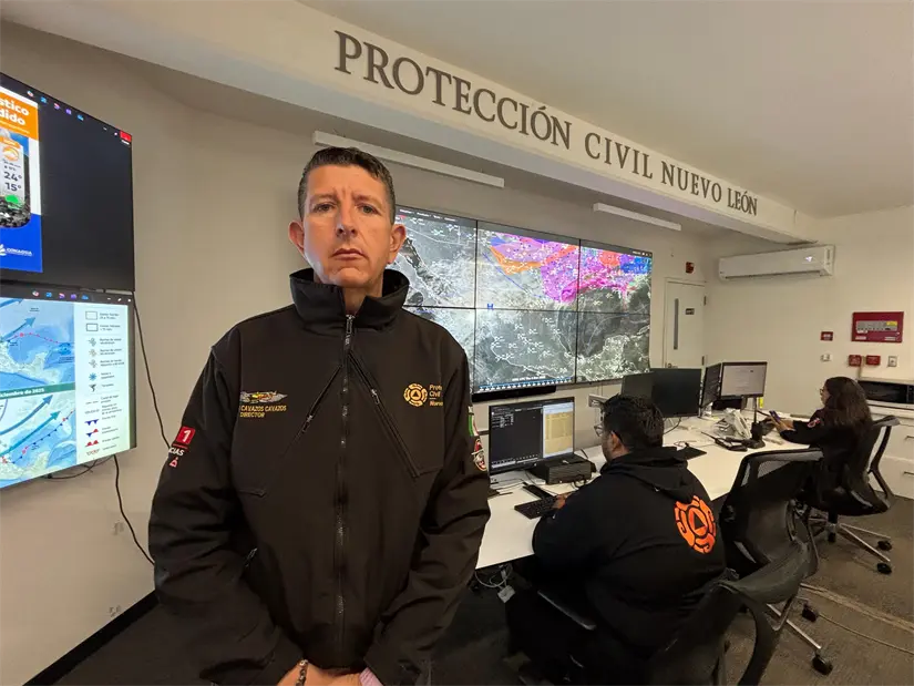 imagen recuadro Director de Protección Civil de Nuevo León, Erik Cavazos Foto: PCNL