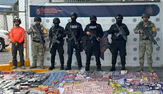 Decomisan más de una tonelada de pirotecnia en Guadalupe tras operativos simultáneos