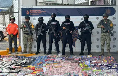 Decomisan más de una tonelada de pirotecnia en Guadalupe tras operativos simultáneos