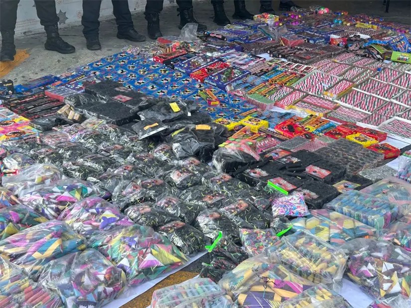 Luego de la tragedia en Pesquería, Guadalupe realiza operativos para decomisar más de una tonelada de pirotecnia de forma simultánea. Foto: Jorge López