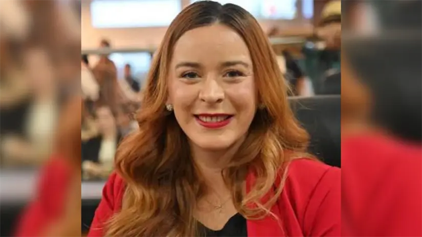 La diputada Arlen Moreno durante una de las sesiones del Congreso de Baja California Sur. Foto: Congreso Ahora