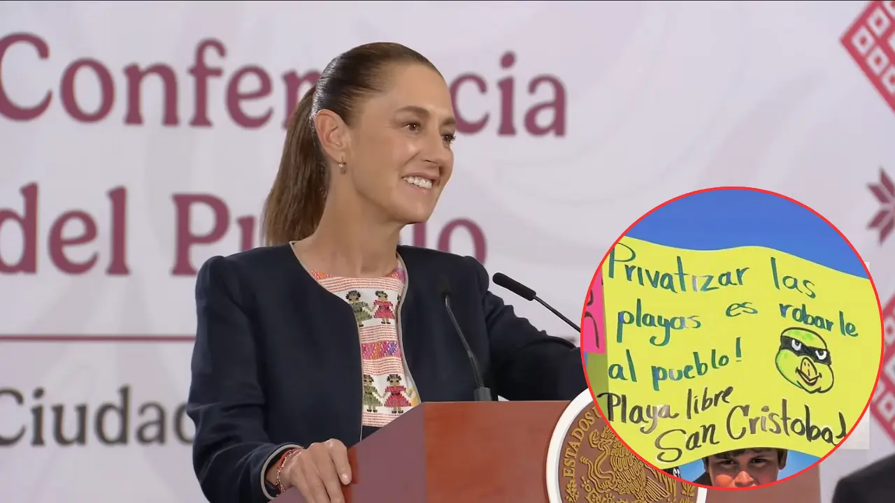 Durante las movilizaciones, asistentes exhibieron mensajes contra el cierre del acceso y pidieron garantizar el carácter público de las playas. Foto: Vive La Paz Mx / Facebook | Gobierno de México