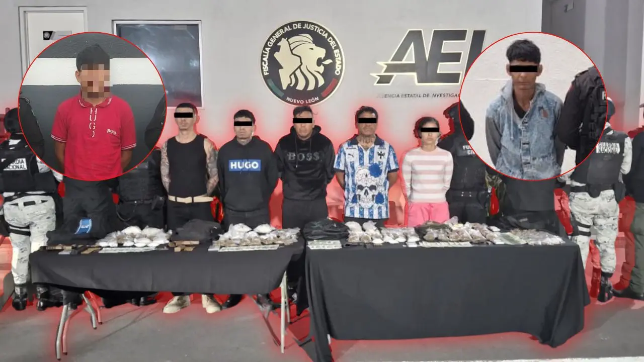 Los detenidos fueron identificados como Iván “N”, Víctor “N”, Raúl “N”, Diego “N” y Wendy “N”. Foto: AEI