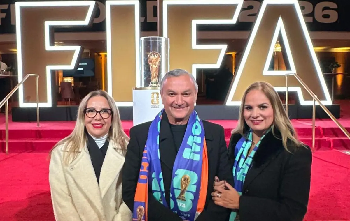 El alcalde de Guadalupe, Héctor García García, se encuentra en Washington DC, para presenciar el sorteo de Fase de Grupos del Mundial 2026. Foto: Facebook Héctor García García