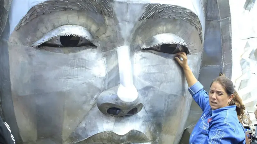 La monumental obra de virgen de la Misericordia traerá a miles de turistas a Hidalgo, Tamaulipas | Foto: Sistema DIF Tamaulipas