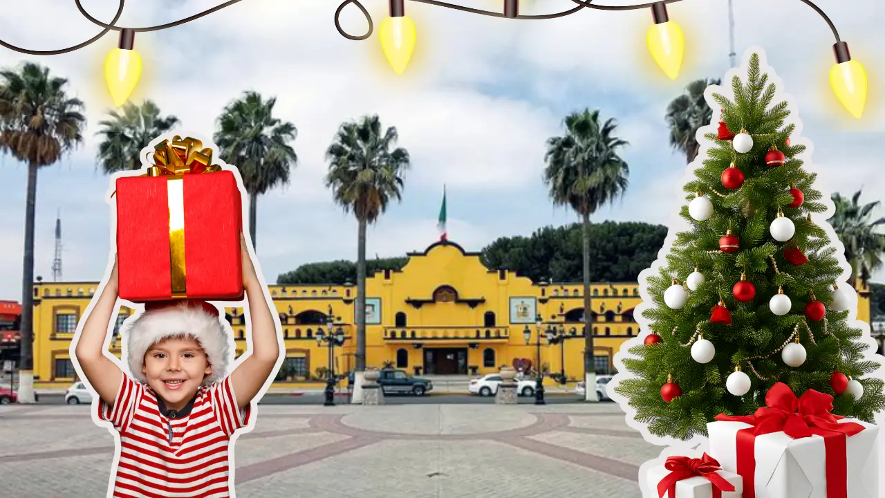 La pieza central será un pino monumental de 12 metros de altura con efecto nevado./Foto: Gobierno de Ramos Arizpe