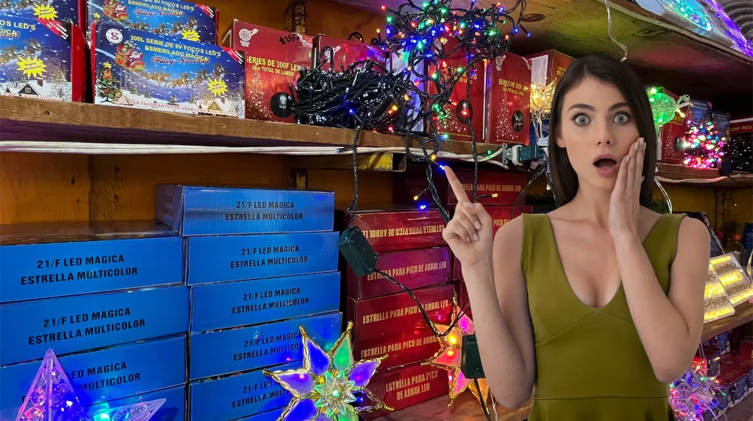 Series de luces navideñas. (Leslie Delgado)