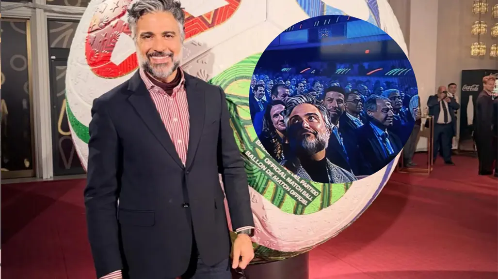 Jaime Camil roba cámara en el sorteo del Mundial de fútbol: "estoy feliz de estar aquí"