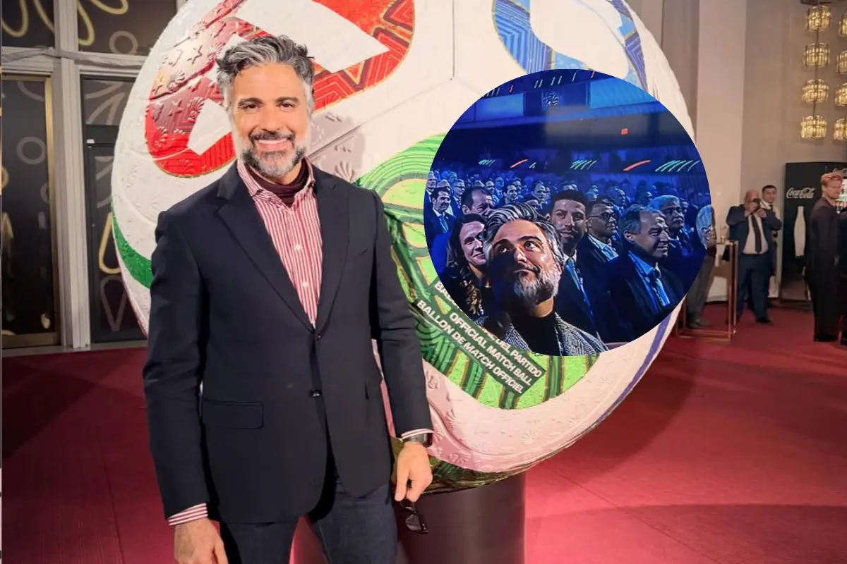 Aparición fugaz del mexicano Jaime Camil en el sorteo del Mundial (Foto: IG @jaimecamil / Canva)