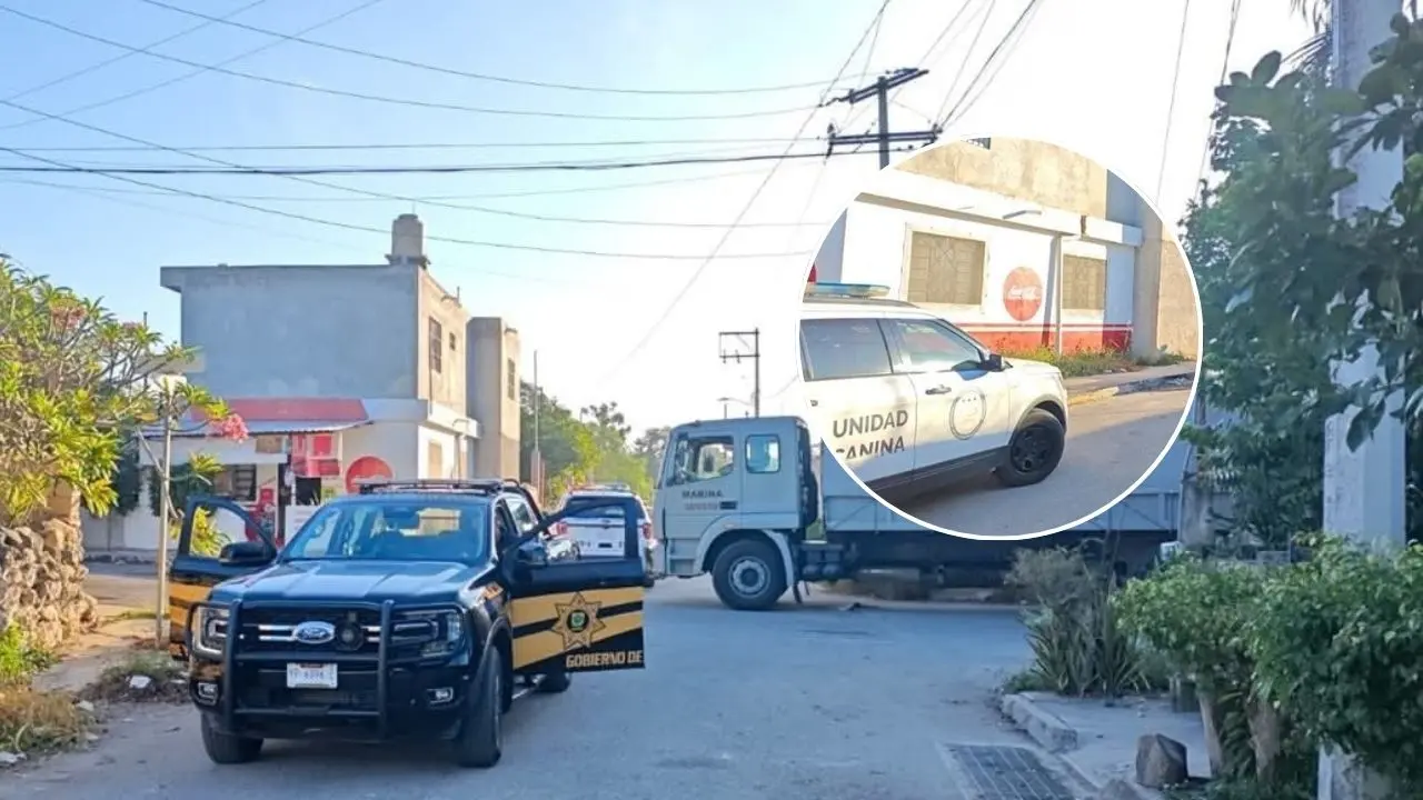 Aspecto de la calle de la comisaría meridana de Dzununcán donde se realizó la madrugada del jueves un operativo antidrogas.- Fuente Yucatán al Segundo