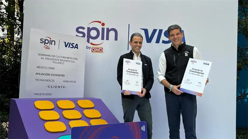 Spin by OXXO y Visa confirman que seguirán trabajando juntos por 8 años más. Foto: Laura Ávila