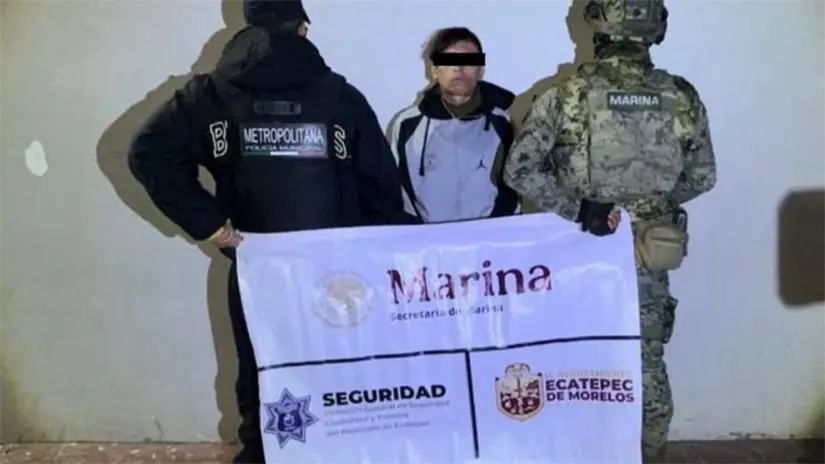 imagen recuadro Detenido con elementos de seguridad en Edomex. Foto: Manuel López