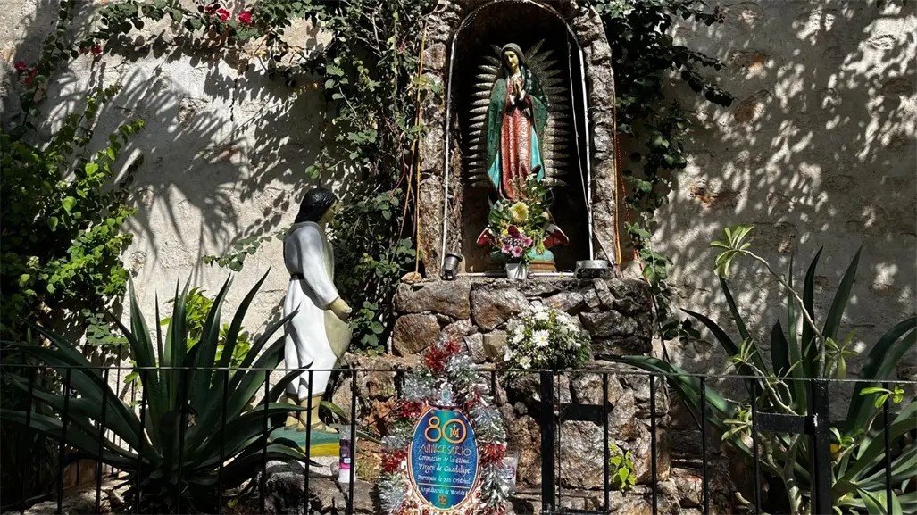 Preparativos del Santuario de San Cristóbal para los festejos de la Virgen de Guadalupe en Mérida
