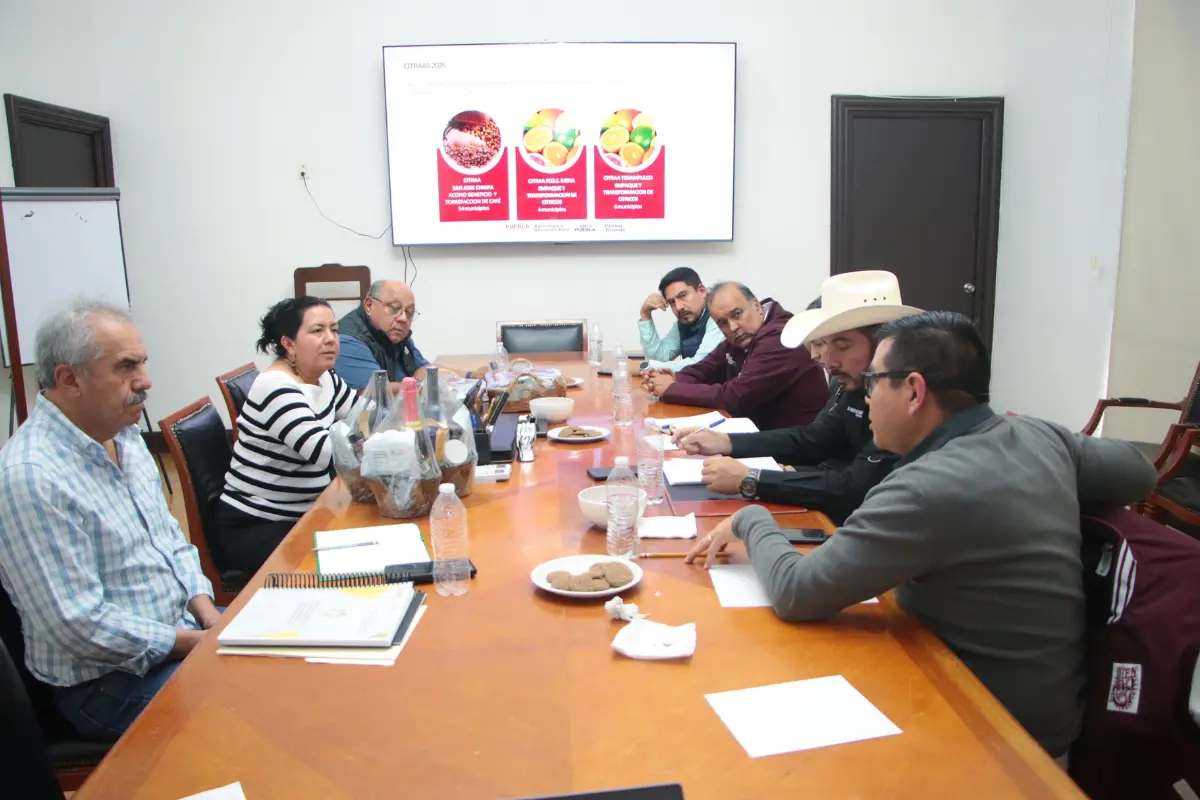 La reunión entre autoridades de ambas entidades dejó claro un objetivo común: abrir más mercados, modernizar procesos y posicionar productos con alto valor comercial. Foto: Gobierno del Estado de Puebla