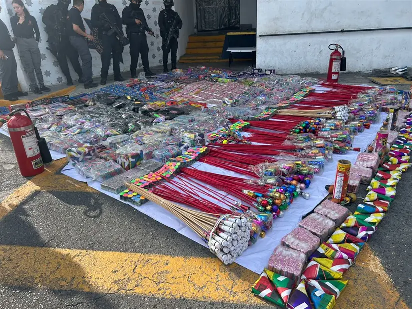 El decomiso de más de una tonelada de pirotecnia en Guadalupe se da tras la fatídica explosión en Pesquería. Foto: Jorge López
