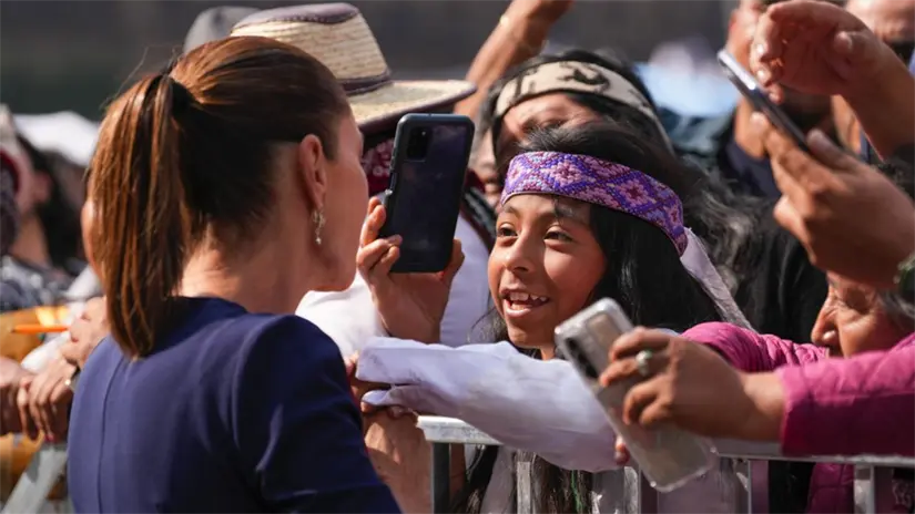 imagen recuadro Claudia Sheinbaum en el evento de la 4T, FOTO: Laura Ávila