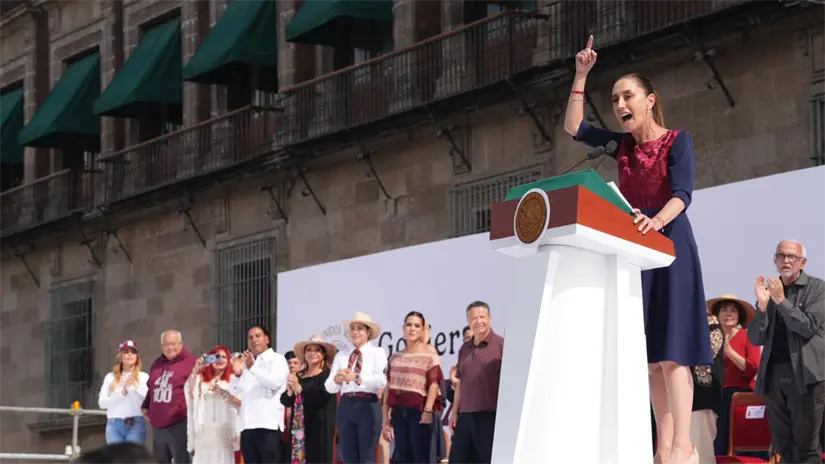 Presidenta Claudia Sheinbaum en la CDMX en la de a conmemoración de los 7 años del partido Morena en presidencia| Foto: Iván Macías