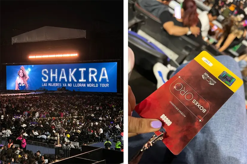 imagen recuadro Captura de pantalla de concierto de Shakira.