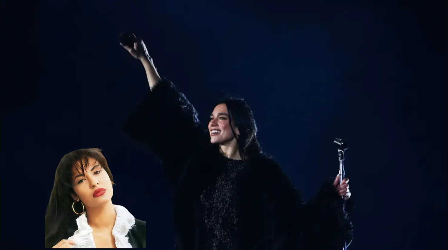 Dua Lipa escogió para sus shows en CDMX: una canción de Luis Miguel, una de Maná y otra de Selena Quintanilla. Foto: Ocesa.