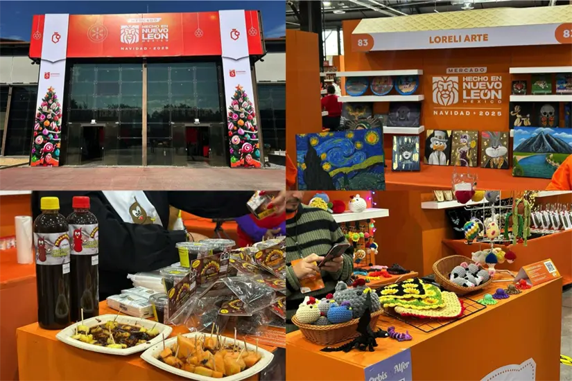 imagen recuadro El Gobierno del Estado inauguró la edición navideña del Mercado “Hecho en Nuevo León, Navidad 2025”. Foto: Jorge López