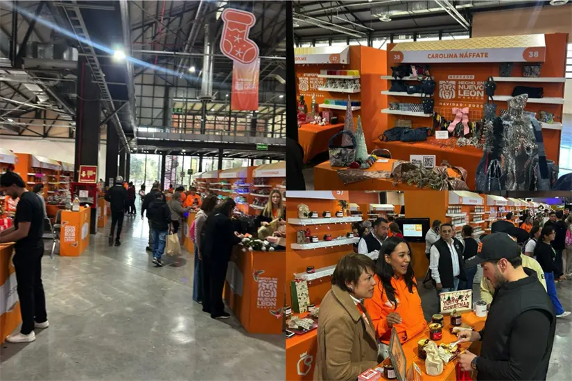 imagen recuadro La edición navideña del Mercado Hecho en Nuevo León es una de las vitrinas más importantes. Foto: Jorge López