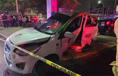 FOTOS | Muere taxista en impresionante choque al sur de Durango