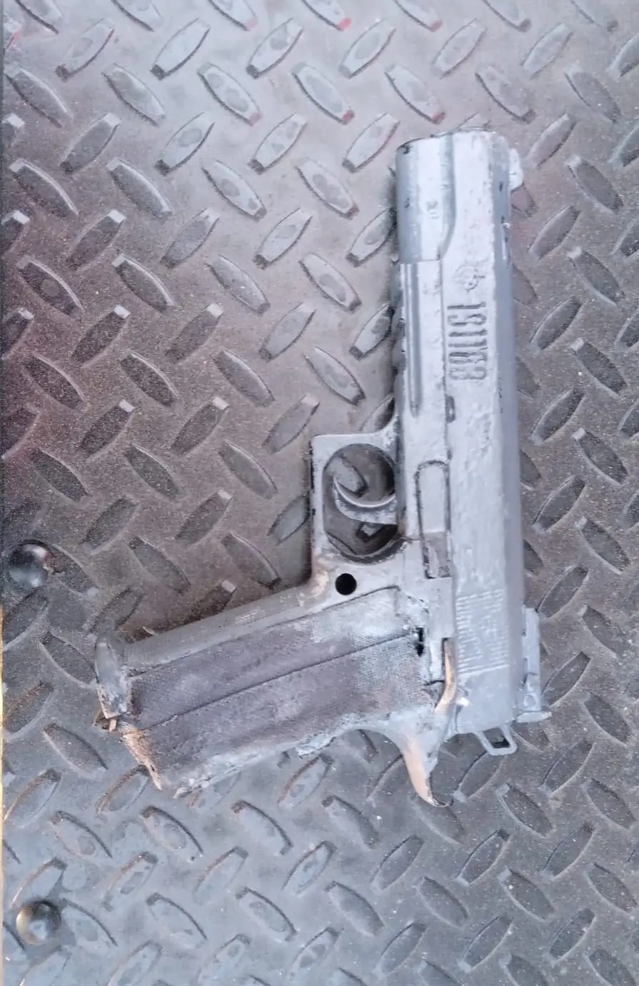 Arma utilizada por el ahora detenido Foto: Policía de Monterrey