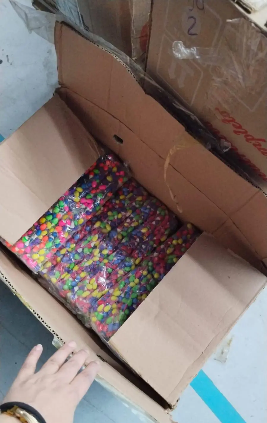  250 kilogramos de pirotecnia incautada Foto: Secretaría de Seguridad Pública y Vialidad de Apodaca