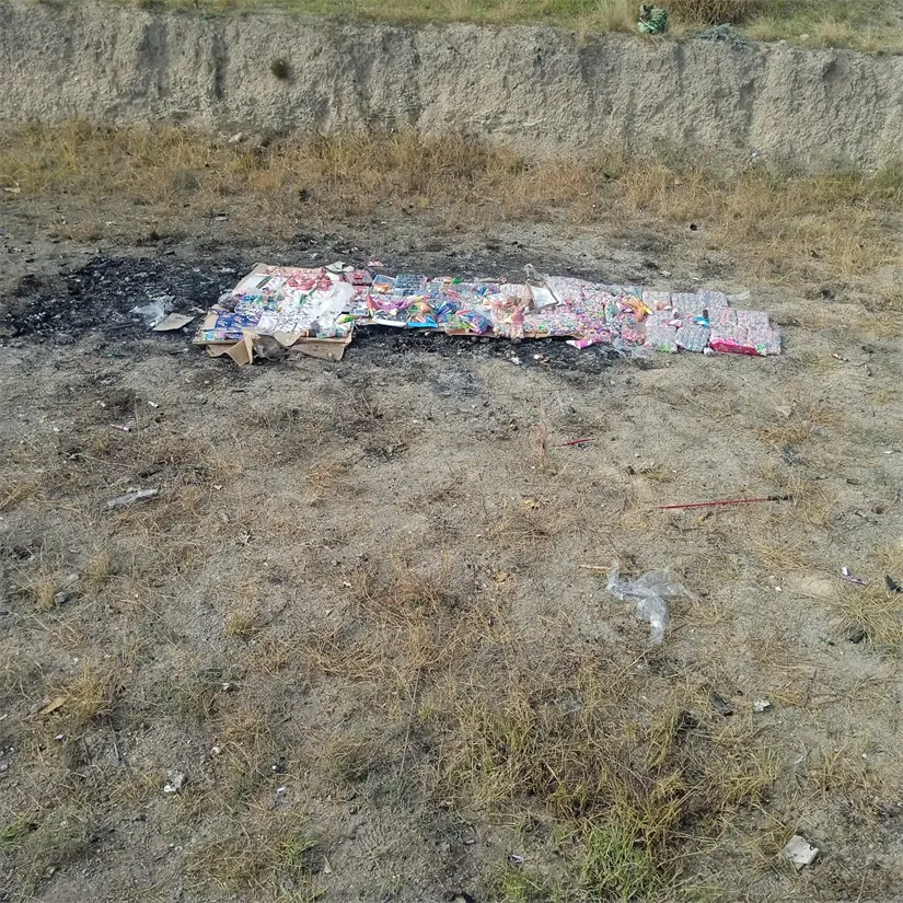 Material confiscado Foto: Secretaría de Seguridad Pública y Vialidad de Apodaca