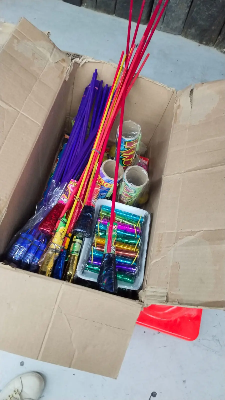 Pirotecnia incautada en Apodaca Foto: Secretaría de Seguridad Pública y Vialidad de Apodaca