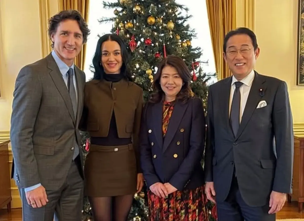 Katy Perry y Justin Trudeau junto en Japón Foto: IG @fumio_kishida