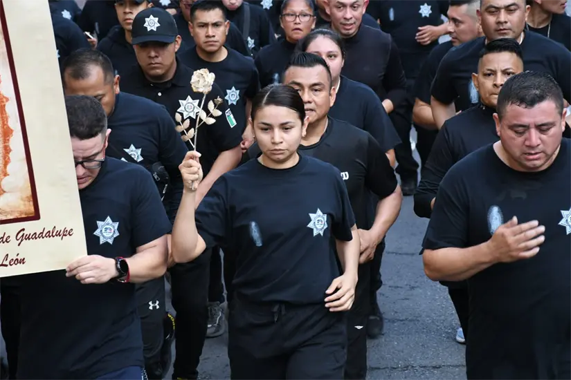 Grupo de oficiales de la Policía de Monterrey Foto: Gobierno de Monterrey