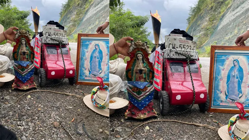imagen recuadro A unos 170 km de la capital de Chiapas |FOTO : Hijos de la Guadalupana - Facebook |