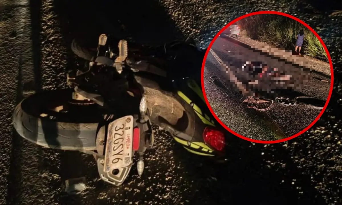 Accidente mortal en la carretera Mérida-Campeche la noche de este sábado Foto: Redes Sociales