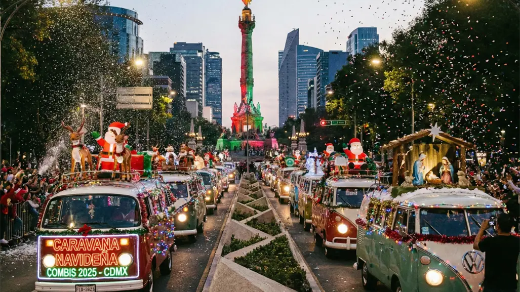 Caravana Navideña de Combis 2025 desfilará por Paseo de la Reforma en CDMX: ¿cuándo y a qué hora será?