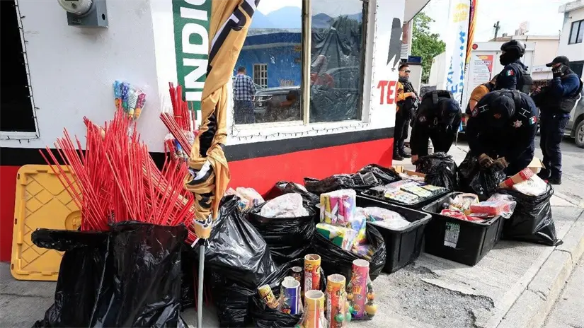 Pirotecnia asegurada Foto: Gobierno de Guadalupe