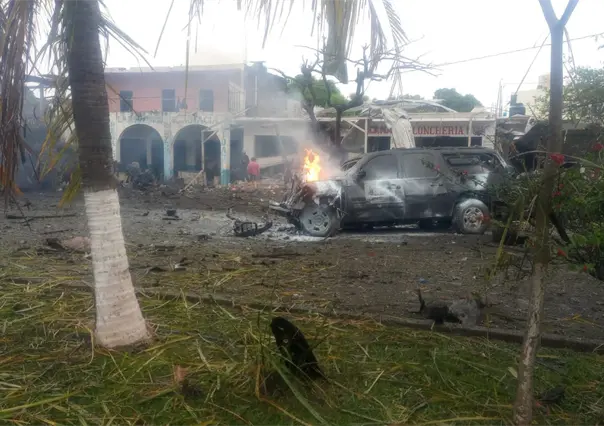 Suman 5 muertos tras explosi&oacute;n de coche bomba en Coahuayana, Michoac&aacute;n