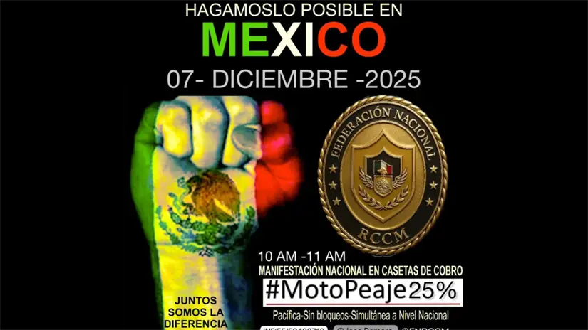 imagen recuadro Flyer usado para convocar a la manifestación en Edomex. Foto: X (@elvallemexico)