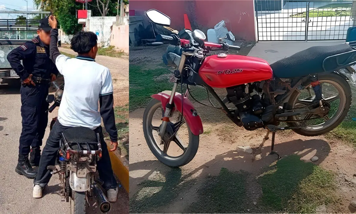 El joven motociclista conducía sin casco y a exceso de velocidad Foto: Policía Municipal Acanceh