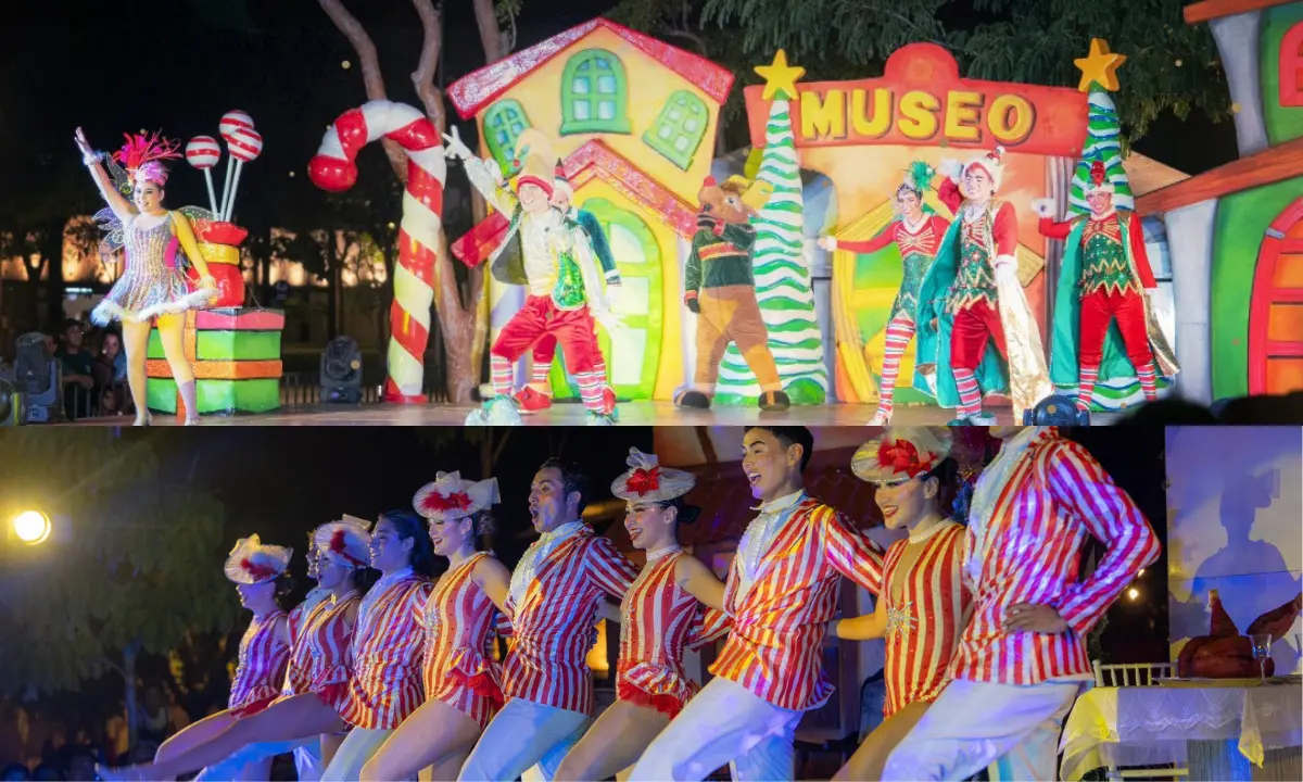 La obra musical en la Villa Navideña se presentará los fines de semana de diciembre y enero Foto: Gobierno de Yucatán