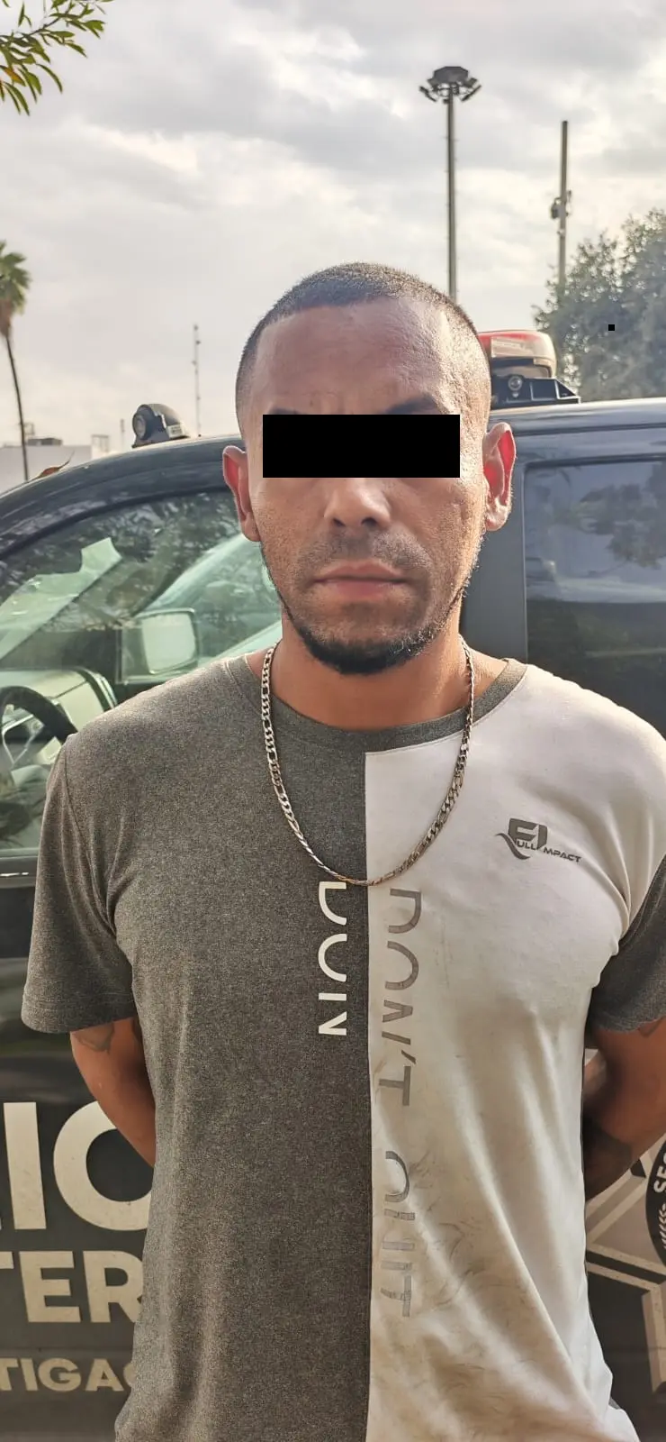 imagen recuadro El detenido fue identificado como Maycon Luciano G., de 37 años de edad Foto: Policía de Monterrey