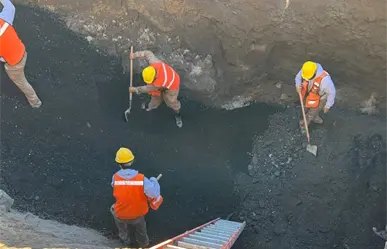 Agua y Drenaje de Monterrey concluye reparación de la tubería de 48 pulgadas en el boulevard Miguel de la Madrid