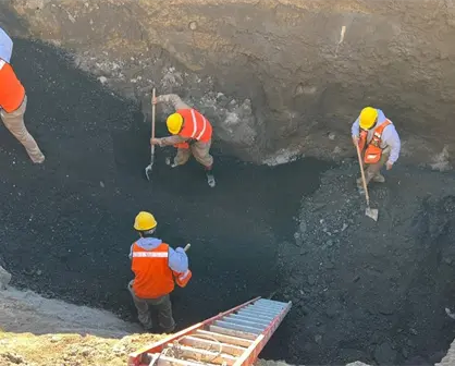 Agua y Drenaje de Monterrey concluye reparación de la tubería de 48 pulgadas en el boulevard Miguel de la Madrid