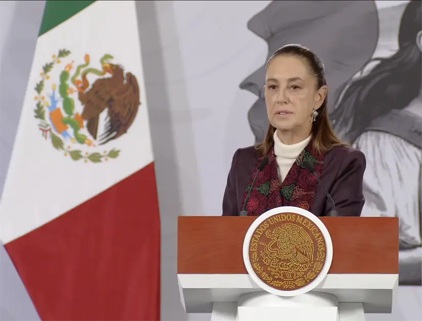 Claudia Sheinbaum en conferencia de prensa del 8 de diciembre. Captura de pantalla: YouTube (Claudia Sheinbaum)